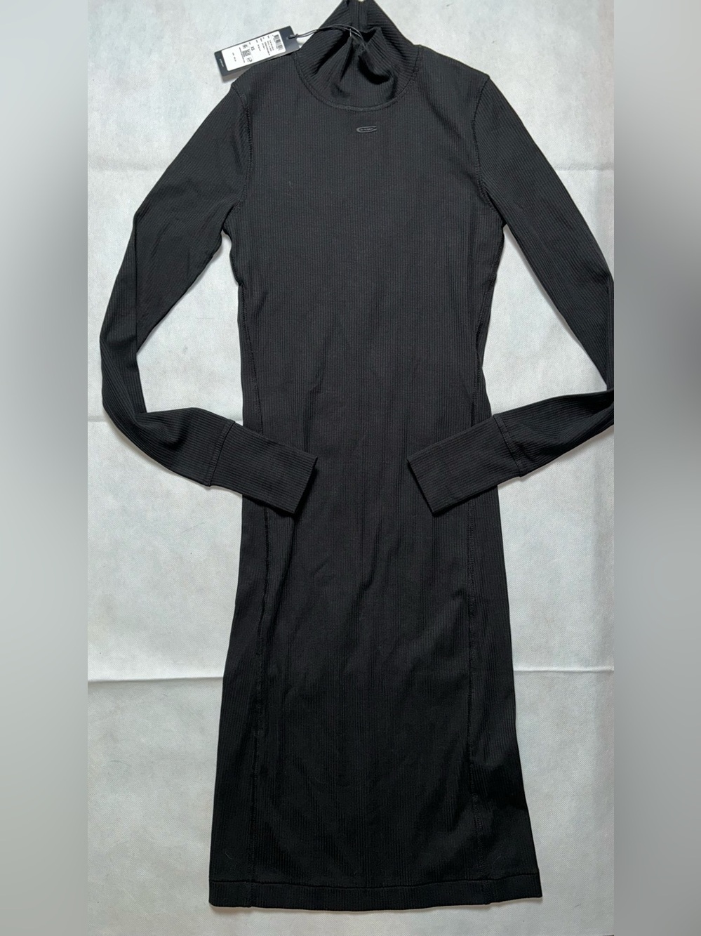 G-Star Raw black ribbed knit turtleneck long sleeve body con dress size XS NWT